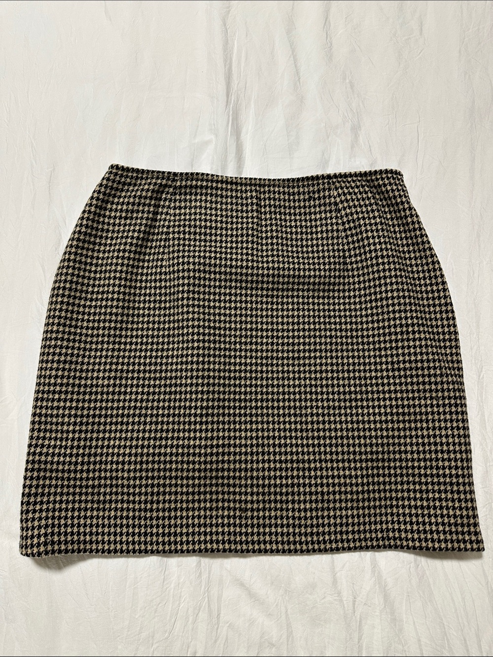 Vintage 80’s Ralph Lauren Wool Houndstooth Skirt Size 12 - Made in USA